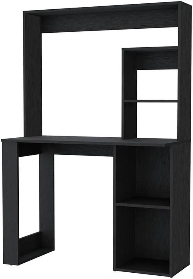 Main image of Carroll Computer Desk with Hutch and Storage Shelves