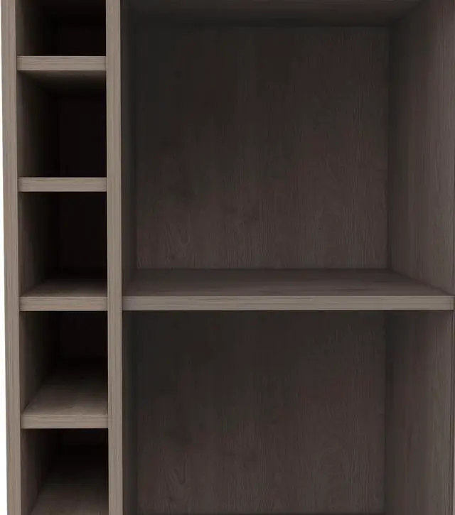 Alt view image 5 of 6 - Vegas Light Gray Bar Cart made of particle board with a light gray finish.