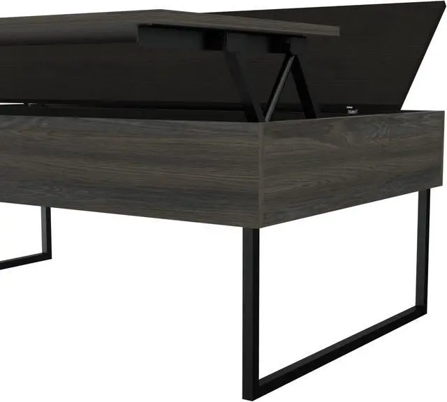 Alt view image 5 of 6 - FM FURNITURE Chester Lift Top Multipurpose Coffee Table, With 1 Cabinet, Simple And Modern, Black Wengue Finish, Made Of Particle Board, Easy To Assamble