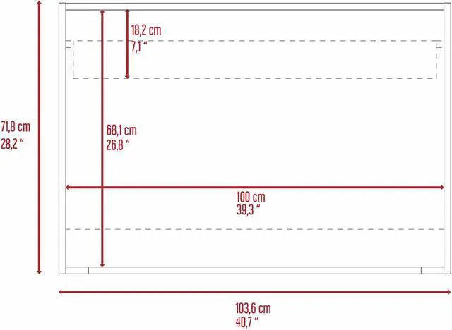Alt view image 6 of 8 - FM FURNITURE Roma Wall Desk, For An Office Or Home Office, Mahogany - Glossy White Finish, Particle Board, Pore Soft Texture, Easy To Assamble.