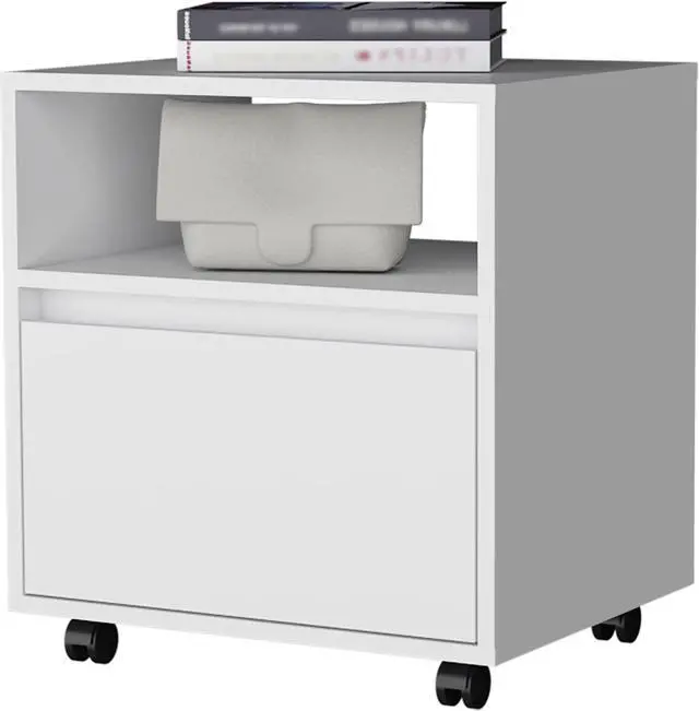 Alt view image 5 of 7 - Duncan Nightstand, Top Open Shelf, 1 Drawer