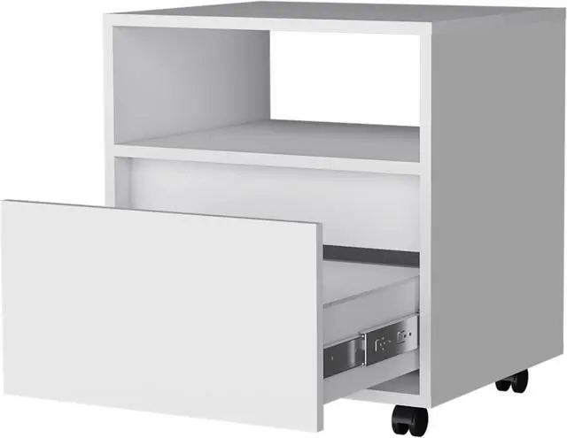 Alt view image 2 of 7 - Duncan Nightstand, Top Open Shelf, 1 Drawer