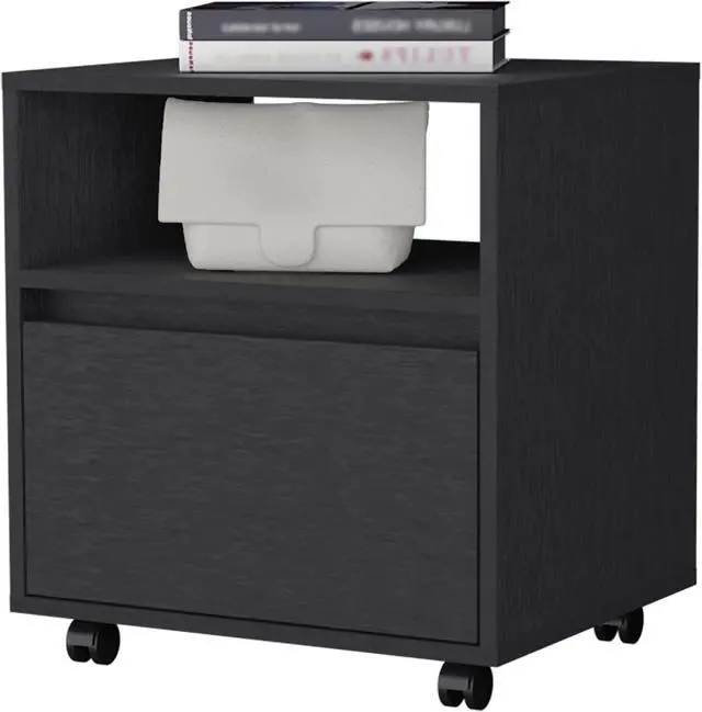 Alt view image 5 of 7 - Duncan Nightstand, Top Open Shelf, 1 Drawer