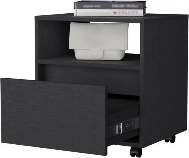Alt view image 6 of 7 - Duncan Nightstand, Top Open Shelf, 1 Drawer