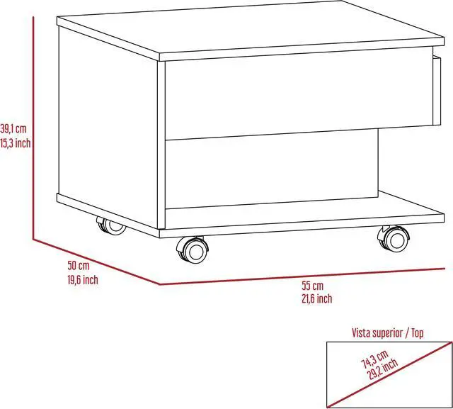 Alt view image 6 of 7 - Portland Lift Top Coffee Table