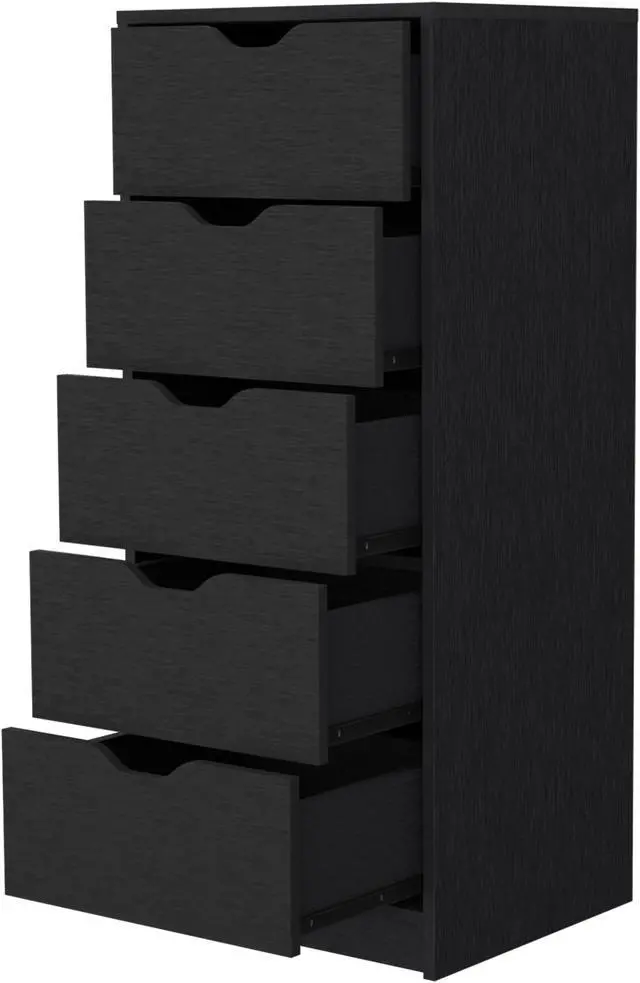 Alt view image 2 of 7 - Dillon 5 Narrow Drawer Dresser, Tall Chest of Drawers