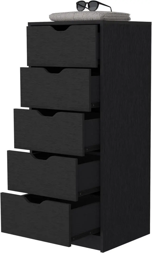 Alt view image 6 of 7 - Dillon 5 Narrow Drawer Dresser, Tall Chest of Drawers