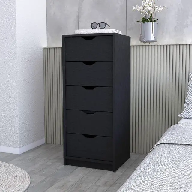 Alt view image 3 of 7 - Dillon 5 Narrow Drawer Dresser, Tall Chest of Drawers