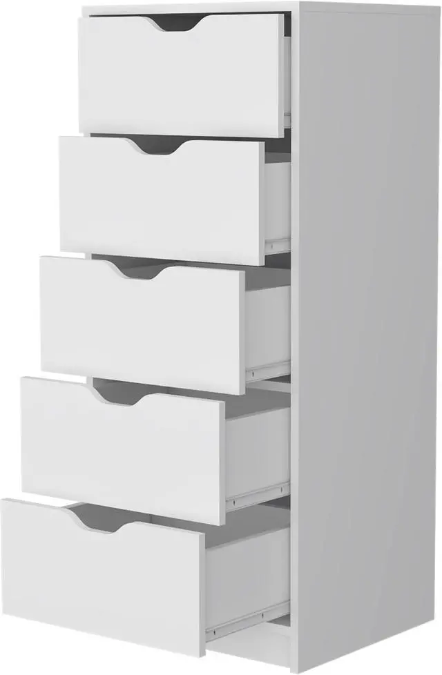 Alt view image 2 of 7 - Dillon 5 Narrow Drawer Dresser, Tall Chest of Drawers