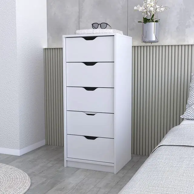 Alt view image 3 of 7 - Dillon 5 Narrow Drawer Dresser, Tall Chest of Drawers