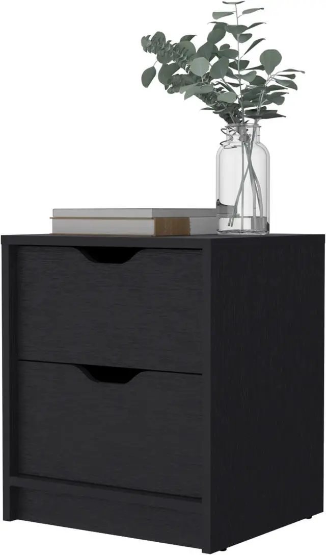 Alt view image 5 of 7 - Dillon 2 Drawers Nightstand, Bedside Table with Storage