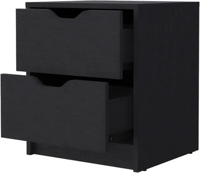 Alt view image 2 of 7 - Dillon 2 Drawers Nightstand, Bedside Table with Storage