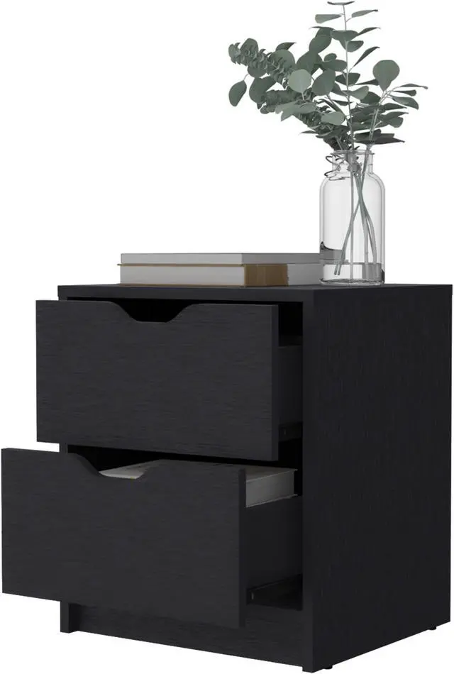 Alt view image 6 of 7 - Dillon 2 Drawers Nightstand, Bedside Table with Storage