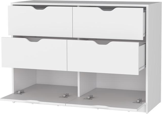 Alt view image 2 of 7 - Dillon 4 Drawers Dresser, Chest of Drawers with 2 Cabinets