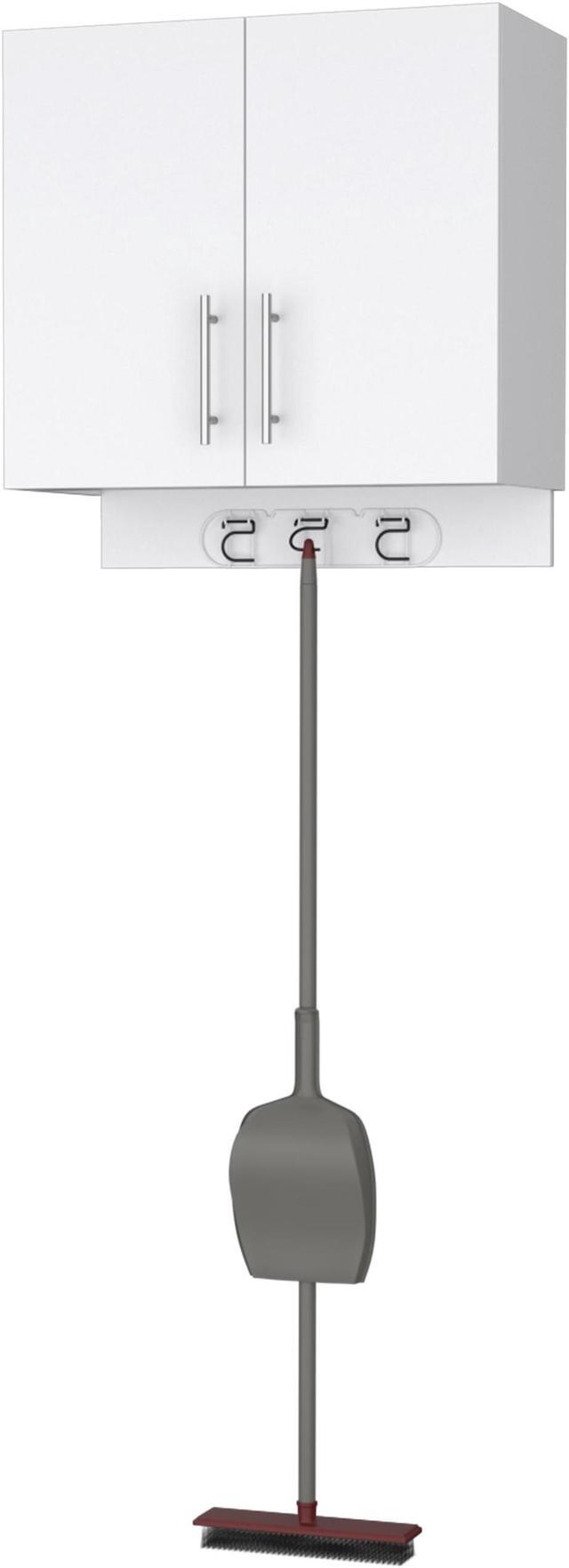 Alt view image 5 of 7 - Weiser Wall Storage Cabinet, Space Saver Storage Cabinet with Broom Hangers