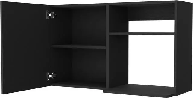 Alt view image 2 of 7 - Oklahoma 2 Wall Cabinet, 2 Door Stackable Wall Mounted Storage Cabinet with 2 Side Shelf