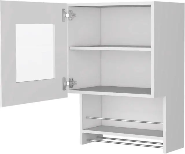 Alt view image 2 of 7 - Florence Kitchen Wall Cabinet, Spice and Towel Rack