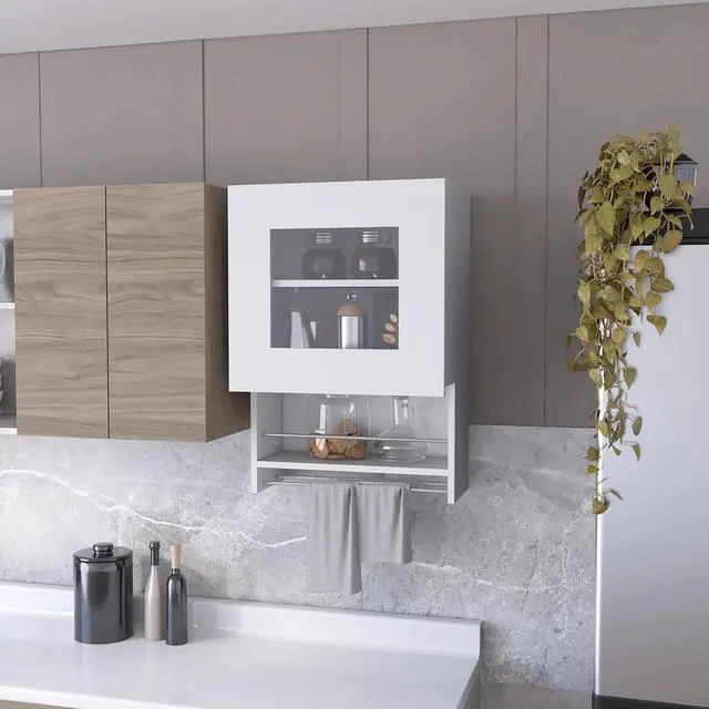 Alt view image 3 of 7 - Florence Kitchen Wall Cabinet, Spice and Towel Rack