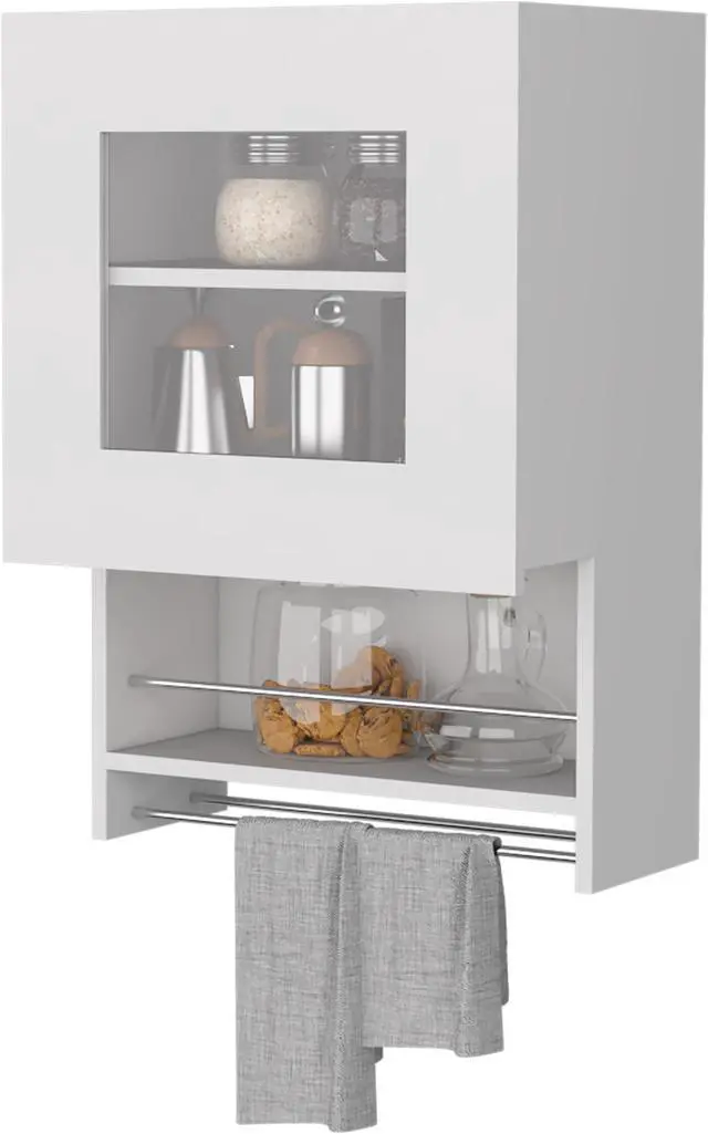 Alt view image 5 of 7 - Florence Kitchen Wall Cabinet, Spice and Towel Rack