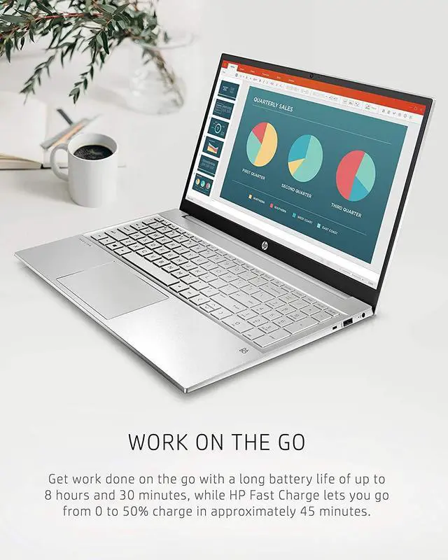 Alt view image 4 of 6 - HP 2021 Pavilion Laptop, 15.6" FHD Touchscreen, AMD Ryzen 5 5500U Processor 2.1GHz to 4.0GHz, 16GB RAM, 512GB SSD, Webcam, B&O Audio, WiFi 6, Bluetooth, Backlit Keyboard, Numeric Keypad, Win 10 Home