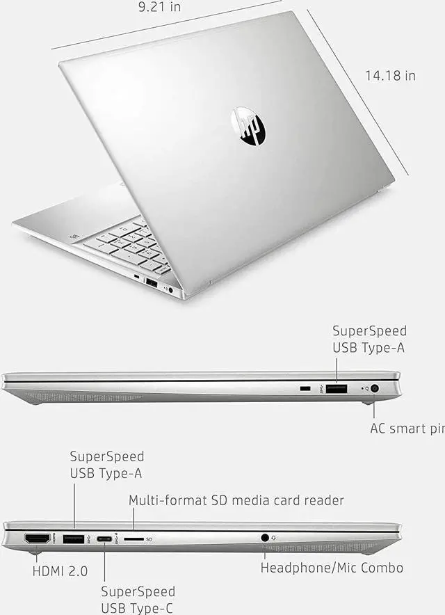 Alt view image 5 of 6 - HP 2021 Pavilion Laptop, 15.6" FHD Touchscreen, AMD Ryzen 5 5500U Processor 2.1GHz to 4.0GHz, 16GB RAM, 512GB SSD, Webcam, B&O Audio, WiFi 6, Bluetooth, Backlit Keyboard, Numeric Keypad, Win 10 Home