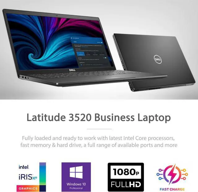 Alt view image 2 of 6 - 2021 Newest Dell Business Laptop Latitude 3520, 15.6" FHD IPS Backlit Display, i7-1165G7, 64GB RAM, 1TB PCIe SSD, Webcam, WiFi 6, USB-C, HDMI, Win 10 Pro