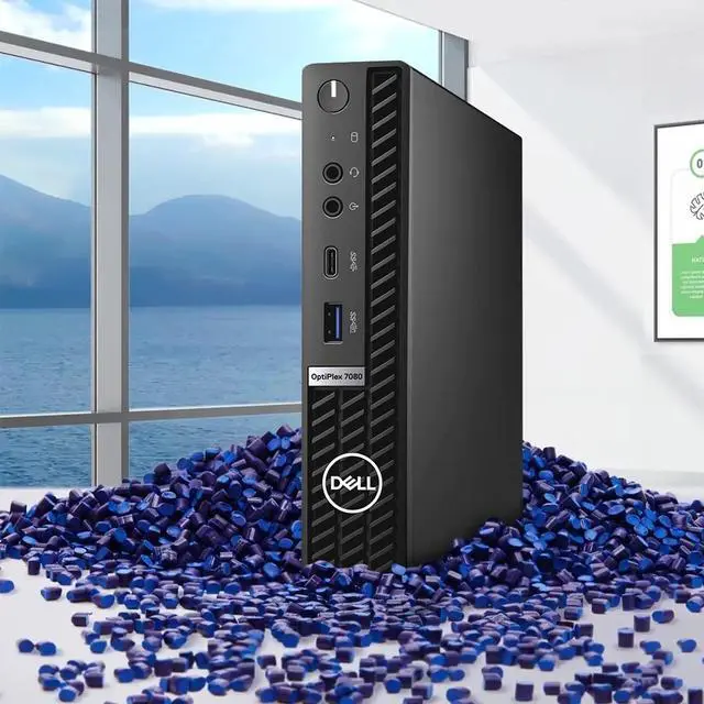 Alt view image 5 of 5 - Dell OptiPlex 7080 Micro Form Factor Mini Business Desktop, Intel Core i5-10500T Processor, 16GB RAM, 1TB SSD, DisplayPort, RJ45, Wi-Fi 6, Windows 11 Pro, Black