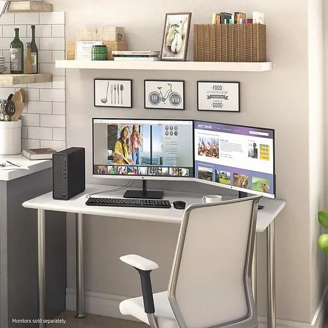 Alt view image 6 of 7 - HP SFF Tower Desktop, 13th Gen Intel Core i5-13400, 64GB RAM, 2TB PCIe SSD + 2TB HDD, VGA, HDMI, Wi-Fi, Wired KB & Mouse, Windows 11 Home, Black