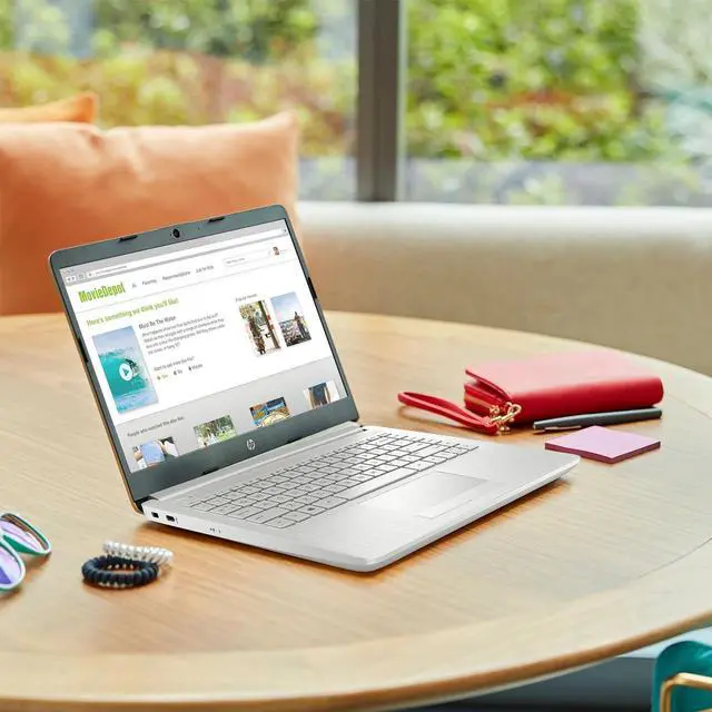 Alt view image 5 of 7 - HP Portable Laptop, Student and Business, 14" HD Display, Intel Quad-Core N4120, 4GB DDR4 RAM, 64GB eMMC, 1 Year Office 365, Webcam, RJ-45, HDMI, Wi-Fi, Windows 11 Home, Silver