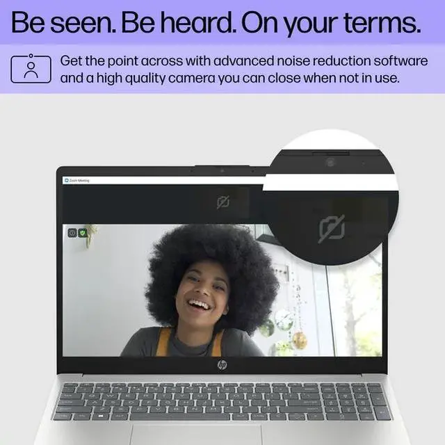 Alt view image 6 of 7 - HP Essential 15 Laptop, 15.6" HD Display, Intel N200 Processor, 16GB RAM, 128GB Storage, Wi-Fi 6, Webcam, HDMI, Numeric Keypad, Windows 11 Home, Silver