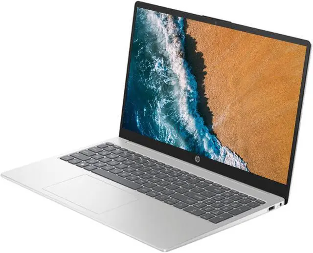 Alt view image 3 of 7 - HP Essential 15 Laptop, 15.6" HD Display, Intel N200 Processor, 16GB RAM, 128GB Storage, Wi-Fi 6, Webcam, HDMI, Numeric Keypad, Windows 11 Home, Silver
