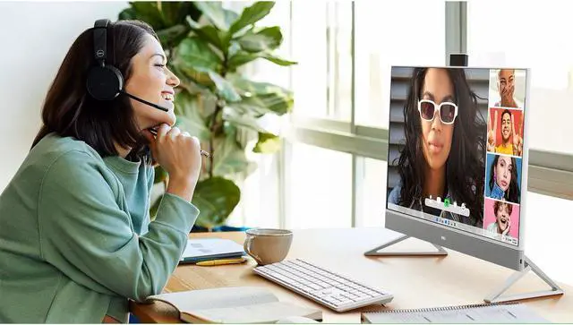 Alt view image 6 of 6 - Dell Inspiron All-in-One Touchscreen Desktop, 23.8" FHD Display, Intel Core i7-1355U, 32GB RAM, 1TB SSD + 2TB HDD, IR Camera, SD Card Reader, Wi-Fi 6, Wireless KB & Mouse, Win 11 Pro