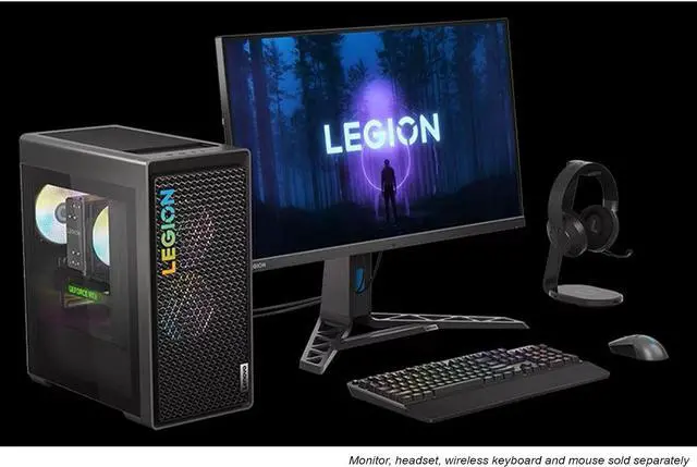 Alt view image 5 of 7 - LENOVO Legion T5 Gaming Desktop, Intel Core i7-13700F, GeForce RTX 4070, 32GB DDR5 RAM, 2TB SSD, Wired KB & Mouse, DP Port, HDMI, RJ45, Wi-Fi 6, Windows 11 Pro