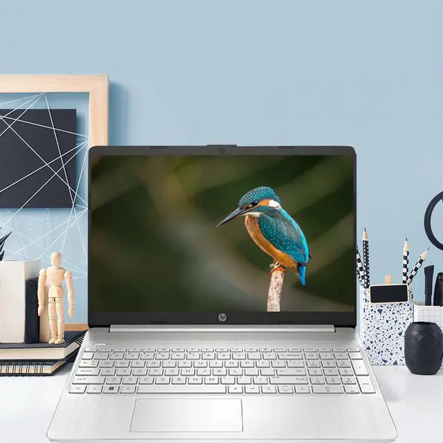 Alt view image 6 of 7 - HP Essential Laptop, 15.6 FHD Touchscreen, AMD Ryzen 7 5700U Processor, 64GB RAM, 1TB SSD, Webcam, SD Card Reader, Numeric Keypad, HDMI, Wi-Fi, Windows 11 Pro, Silver