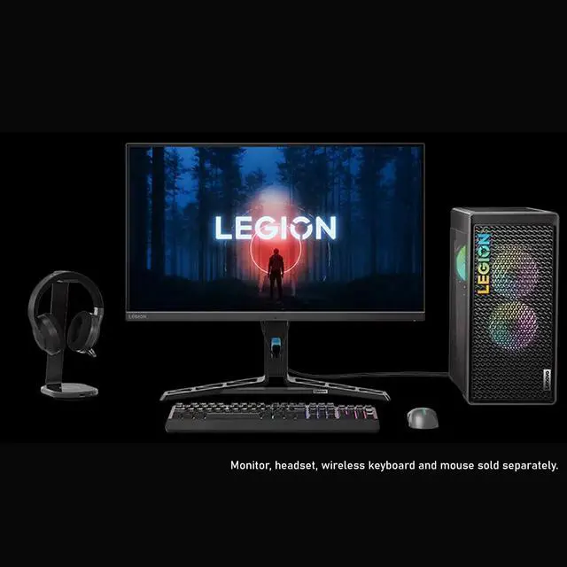 Alt view image 5 of 6 - Lenovo Legion T5 Ultimate Gaming Tower Desktop, Intel Core i7-13700F, NVIDIA GeForce RTX 4060 Ti, 32GB DDR5 RAM, 2TB SSD, HDMI, Display Ports, Wired Keyboard&Mouse, Wi-Fi 6E, Windows 11 Home, Black