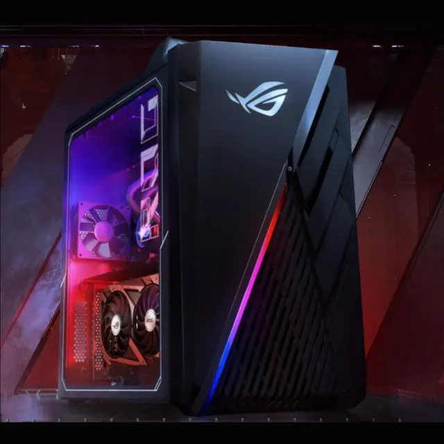 Main image of ASUS ROG Gaming Tower Desktop, Intel Core i7-13700KF, NVIDIA GeForce RTX 4070, 64GB DDR5 RAM, 4TB SSD, HDMI, DP Port, Wired KB & Mouse, Wi-Fi 6, Windows 11 Pro