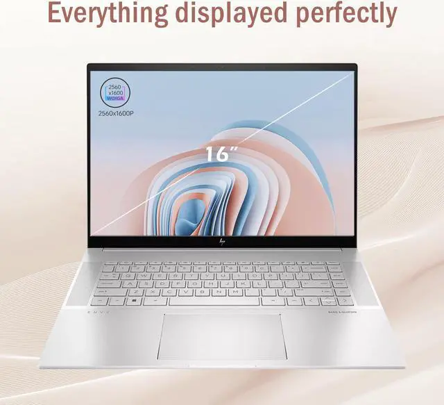 Alt view image 3 of 7 - HP Envy 16-h1053dx Daily Traditional Laptop, 16" WQXGA 2560*1600 Touchscreen 120Hz, Core i7-13700H, GeForce RTX 4060, 64GB DDR5 RAM, 4TB PCIe M.2 SSD, Wi-Fi 6, Windows 11 Home, Silver