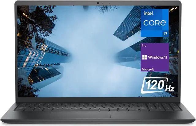 Main image of Dell Vostro 3000 Series 3520 Business Laptop, 15.6" FHD 120Hz Display, Intel Core i7-1255U, 32GB RAM, 2TB SSD, Webcam, Fingerprint Reader, Wi-Fi, HDMI, Windows 11 Pro, Black, UK Layout Keyboard
