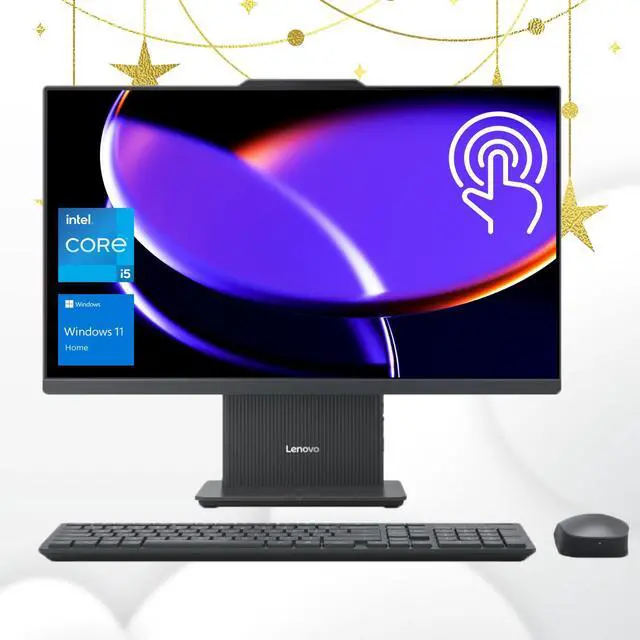 Main image of Lenovo IdeaCentre I Gen 9 All-in-One, 23.8" FHD 100Hz Touchscreen, Intel Core i5-13420H, 8GB DDR5 RAM, 256GB PCIe SSD, Wireless KB & Mouse, HDMI, RJ-45, Wi-Fi 6, Webcam, Win 11 Home, Grey