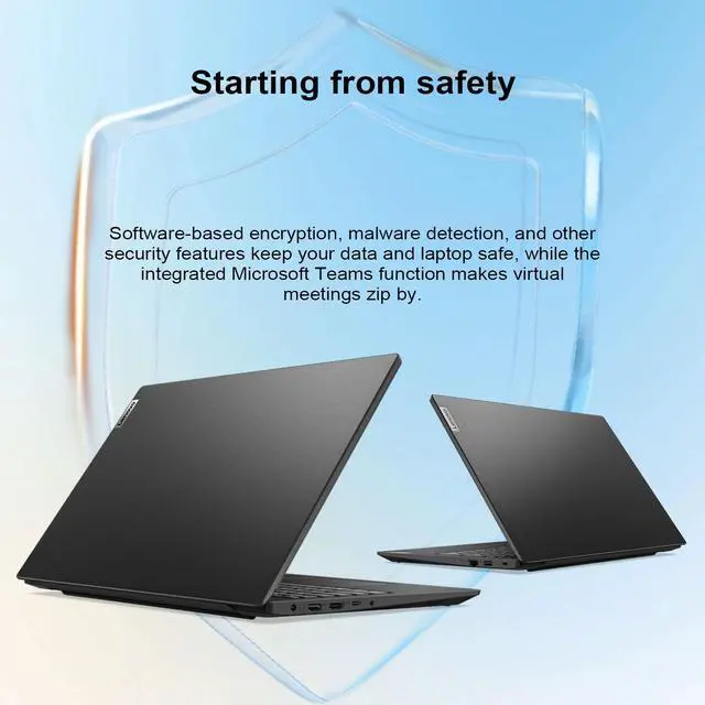 Alt view image 5 of 6 - Lenovo V15 Gen 3 Business Laptop, 15.6" FHD Display, Intel Core i5-1235U, 8GB RAM, 512GB SSD, Webcam, HDMI, RJ-45, Wi-Fi, Windows 11 Home, Black