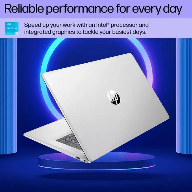 Alt view image 2 of 6 - HP 17.3" HD+ Touchscreen Portable Laptop, Intel Pentium Silver N5030, 16GB RAM, 1TB SSD, Webcam, HDMI, Numeric Keypad, Wi-Fi, Windows 11 Home, Silver