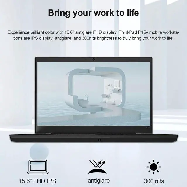 Alt view image 3 of 6 - Lenovo ThinkPad P15v Gen 3 Business Laptop, 15.6" FHD Display, Intel Core i7-12700H, NVIDIA Quadro T1200, 16GB DDR5 RAM, 1TB SSD, FP Reader, SD Card Reader, HDMI, Webcam, Wi-Fi 6, W11 Pro, Black