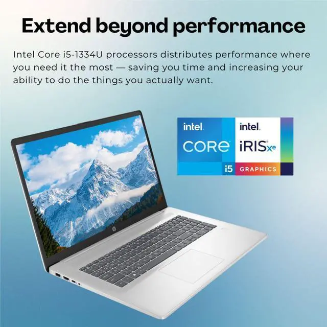 Alt view image 2 of 6 - HP Newest 17.3" FHD Laptop, Intel Core i5-1334U, Intel Iris Xe Graphics, 16GB RAM, 2TB PCIe SSD, Fingerprint Reader, Backlit KB, Webcam, Wi-Fi 6, HDMI, Windows 11 Home, Silver
