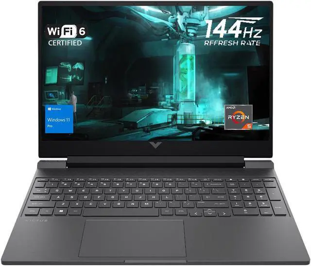 Main image of HP Victus 15.6" FHD 144Hz Premium Gaming Laptop, AMD Ryzen 5 7535HS, AMD Radeon RX 6550M, 32GB DDR5 RAM, 2TB SSD, Backlit KB, Wi-Fi 6, Windows11 Pro, Silver
