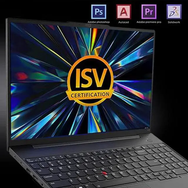 Alt view image 2 of 6 - Lenovo Newest ThinkPad E16 Gen 1 16" Business Laptop, 13th Gen Core i5-13420H (Beat Ryzen 5 7530U), 24GB RAM, 1TB SSD, Backlit Keyboard, Wi-Fi 6, Windows 11 Pro, Black