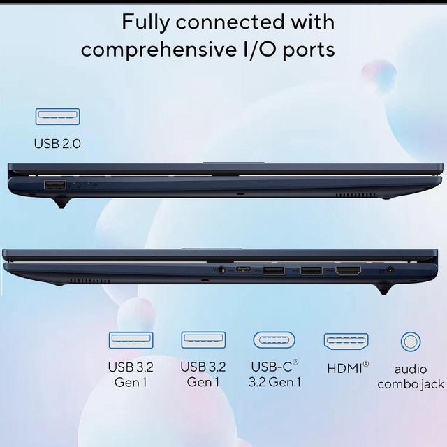 Alt view image 7 of 7 - ASUS Vivobook 17 Daily Traditional Laptop, 17.3 FHD Display, Intel Core i3-1215U, Intel UHD Graphics, 36GB RAM, 1TB SSD, HDMI, Webcam, Wi-Fi, Windows 11 Home, Blue