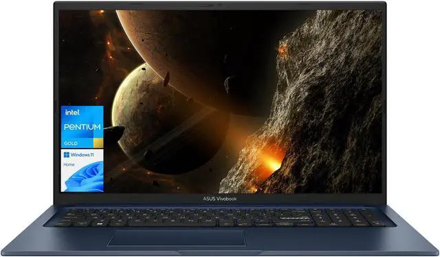 Alt view image 6 of 6 - ASUS Vivobook 17.3" FHD Daily Laptop, Intel Pentium Gold 8505, 8GB RAM, 128GB SSD, Webcam, Wi-Fi, Bluetooth, HDMI, Windows 11 Home, Quiet Blue
