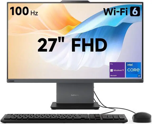 Lenovo ThinkCentre Neo 50a All-in-One Business Desktop, 27