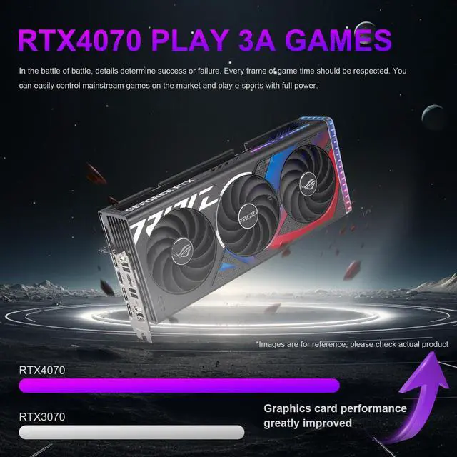 Alt view image 3 of 6 - ASUS ROG Strix Newest Intel i7 RTX 4070 Gaming Desktop, Intel i7-14700KF, NVIDIA GeForce RTX 4070, 64GB RAM, 1TB SSD, Wi-Fi 6, Wired K&M, Windows 11 Pro