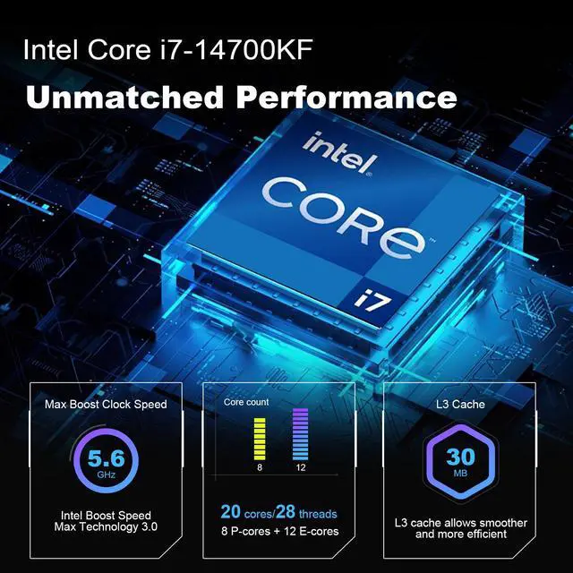 Alt view image 4 of 6 - ASUS ROG Strix Newest Intel i7 RTX 4070 Gaming Desktop, Intel i7-14700KF, NVIDIA GeForce RTX 4070, 64GB RAM, 1TB SSD, Wi-Fi 6, Wired K&M, Windows 11 Pro